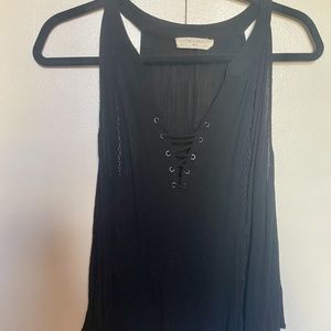 Black Tank w Front Tie
